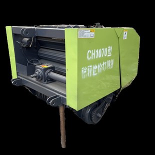 农用小型打捆秸秆稻草打包捆草粉碎除尘土收割全自动