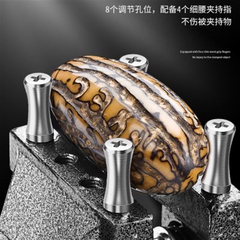 台虎钳小型工业级平口夹t具老虎迷你台钳分形木工精密模型工作台