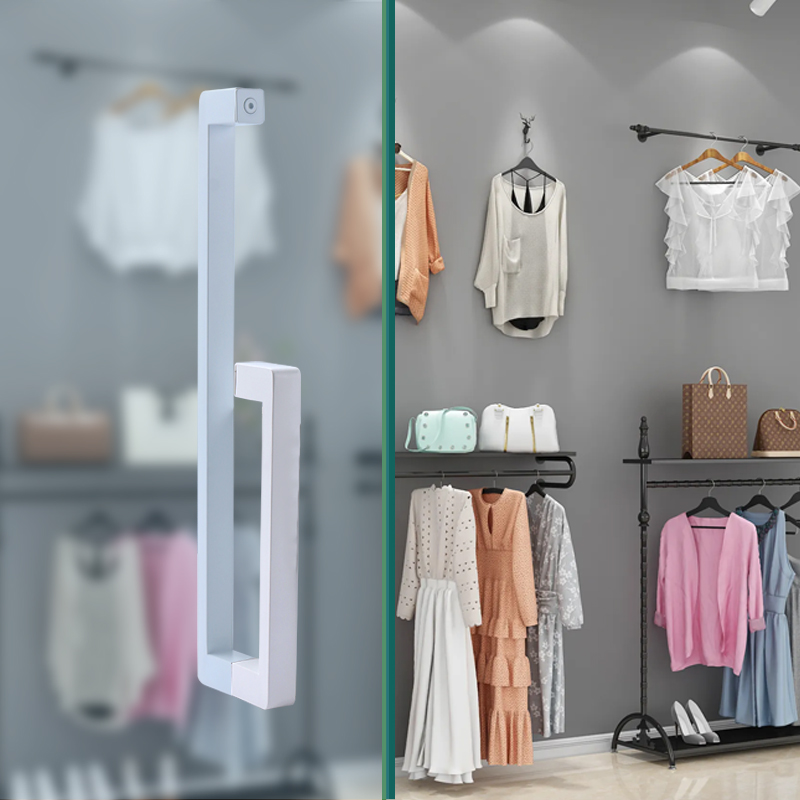 淋浴房拉手浴室玻璃门把手0不锈钢纯白色乳白色L型移门特厚拉手