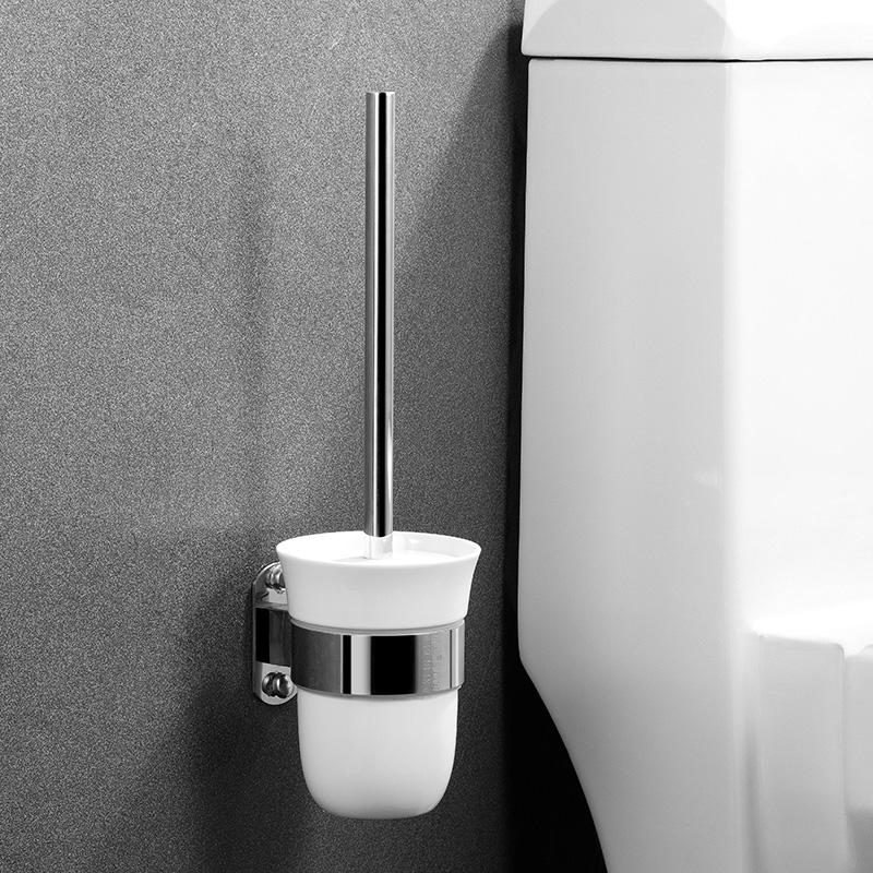 黑色不锈钢马桶刷套装免打孔卫生间壁挂洗厕所无死角家用清洁刷子