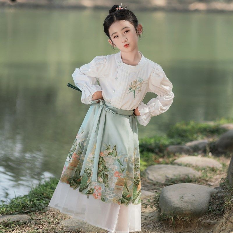 儿童马面裙2025春季新款女童新中式套装上衣高端古装改良国风汉服,童装/婴儿装/亲子装,唐装,淘宝优惠券,粉丝福利购,淘宝优惠卷