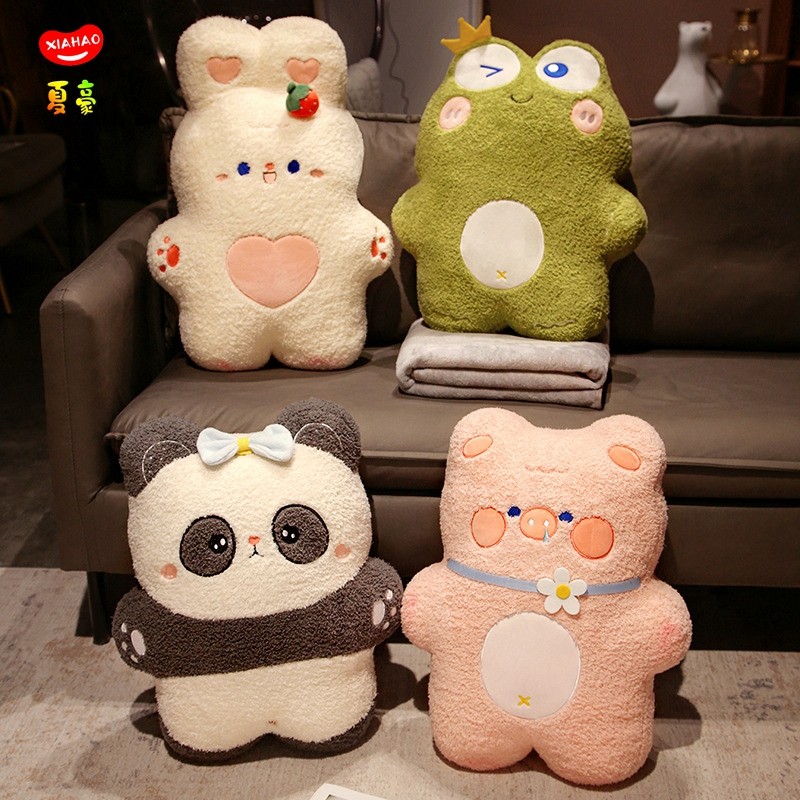 兔子抱枕被子两用枕头睡觉车载车内靠枕二合一毯子办公室午睡靠垫,居家布艺,抱枕被,淘宝优惠券,粉丝福利购,淘宝优惠卷