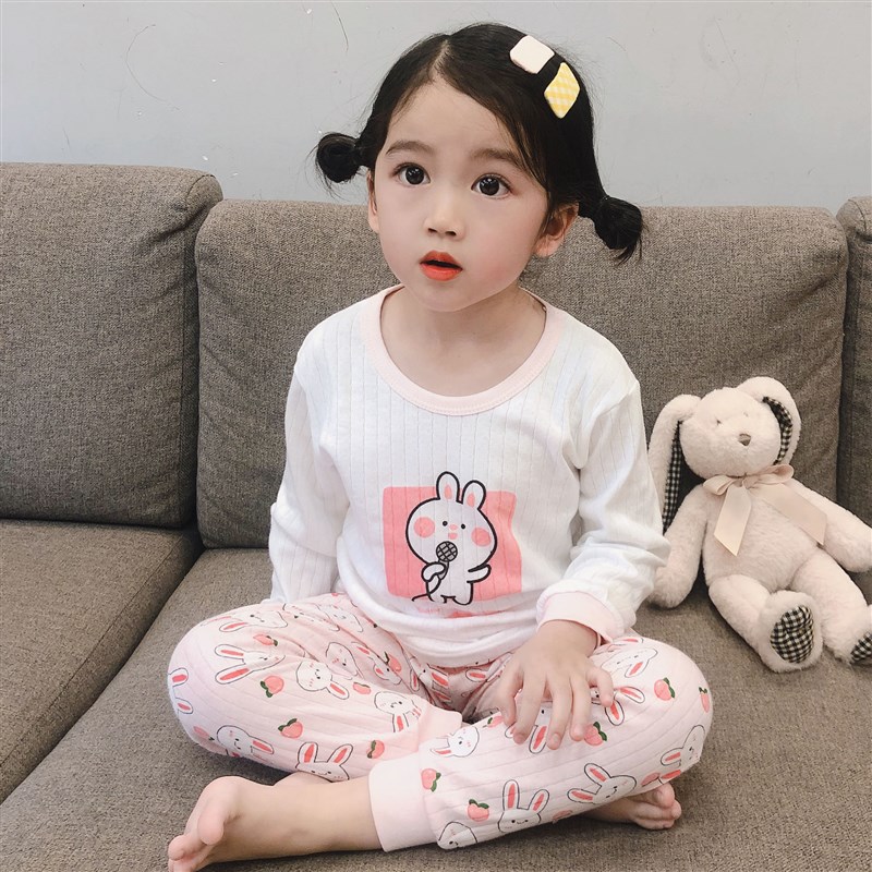 春秋儿童睡衣男童女童纯棉内衣套装婴儿家居服宝宝全棉秋衣秋裤