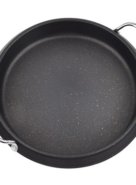 韩式烤盘电磁炉家用不粘烤肉锅麦饭石烧烤盘圆形多功能无烟煎肉锅