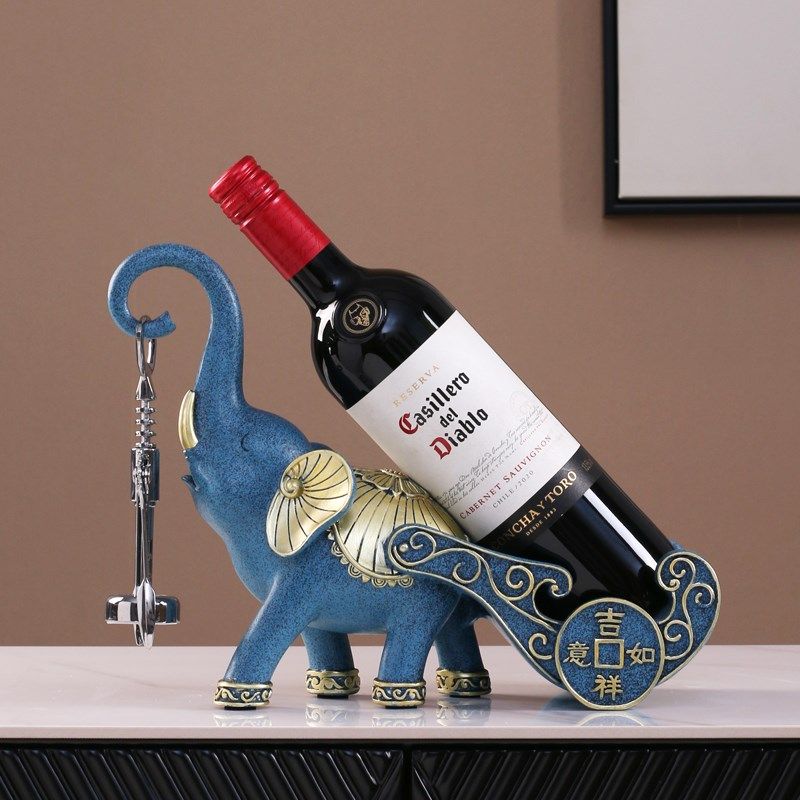 吉象红酒架摆件斜放酒柜装饰品新中式乔迁礼物橱柜餐边柜实用酒托,家居饰品,装饰摆件,淘宝优惠券,粉丝福利购,淘宝优惠卷