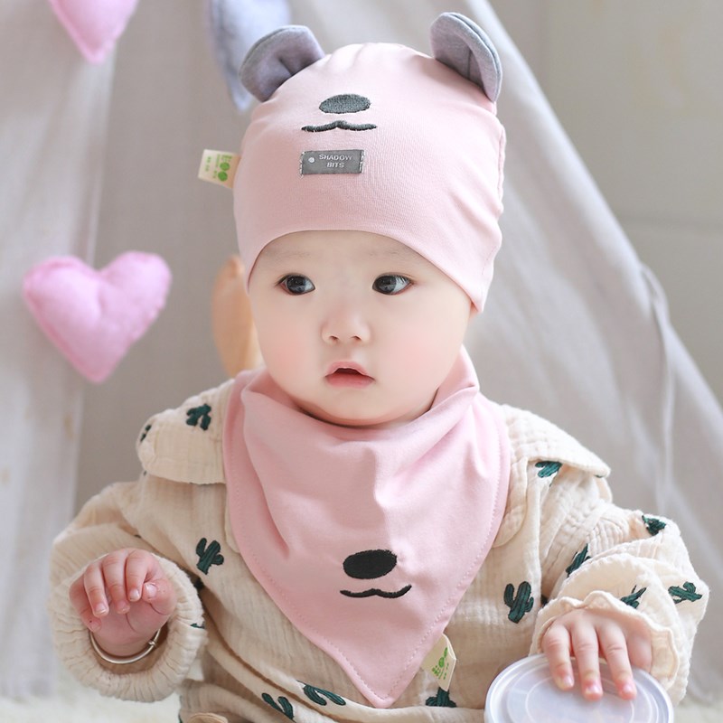 婴儿帽子春秋新款纯棉胎帽新生儿男女宝宝0一3月婴幼儿超萌护卤门