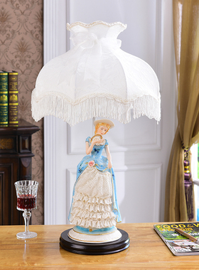 欧式陶瓷摆件人物 高端西洋美女客厅卧室书桌装饰品摆设艺术台灯