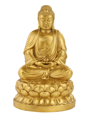 纯铜释迦牟尼佛如来佛铜像大日如来释迦摩尼供奉摆件家用