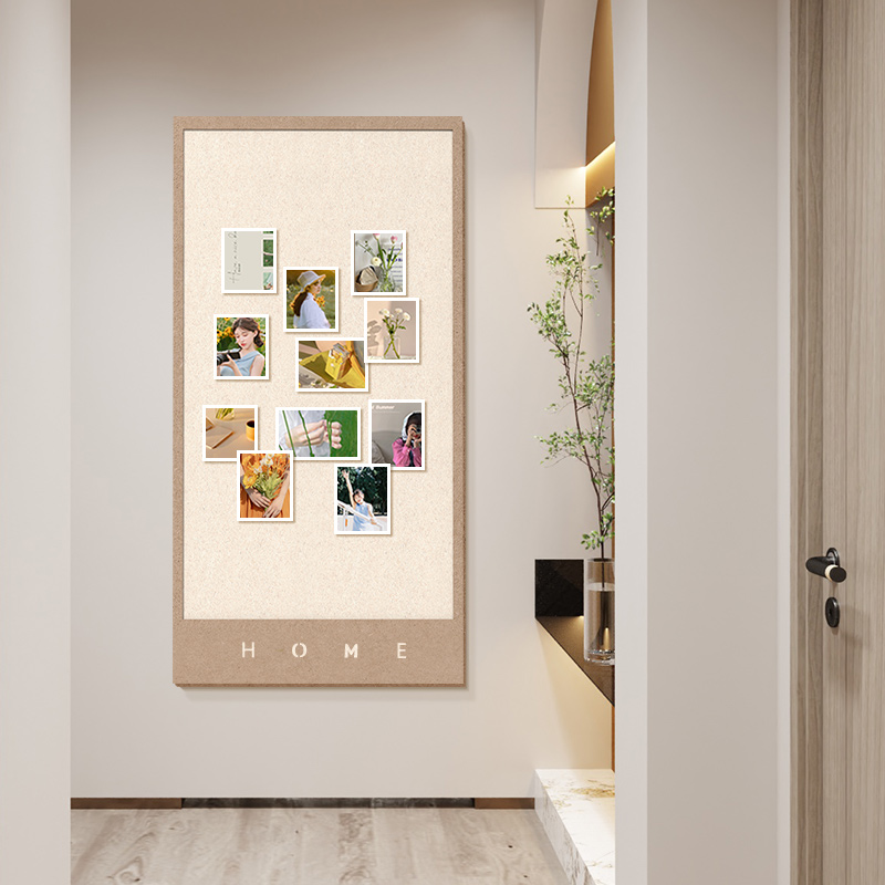 照片墙背景板挂墙面相片相框展示毛毡墙贴软木板卧室墙高级感免打