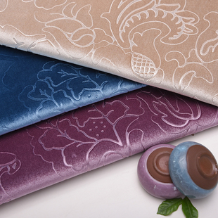 新款沙发布料绒布韩国丝绒软包面料欧式大抱枕桌布背景布艺