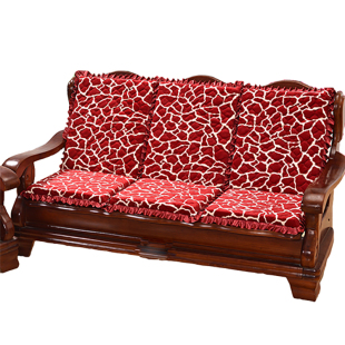 实木沙发垫带靠背木椅子坐垫靠垫连体一体红木凉椅垫子加厚座垫冬