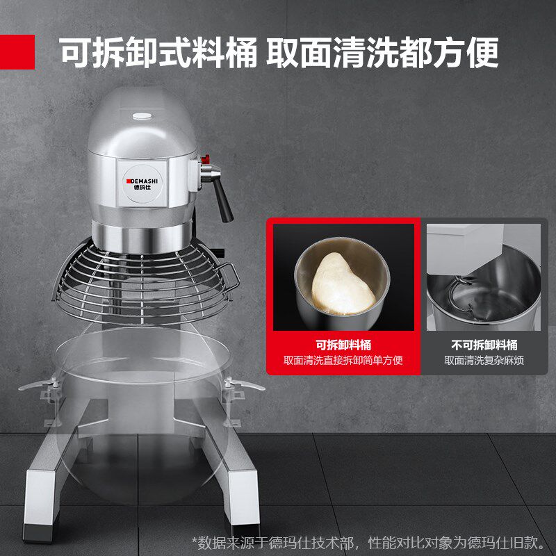德玛仕搅拌机商用和面机厨师机打蛋机打鲜奶机大容量馅料机