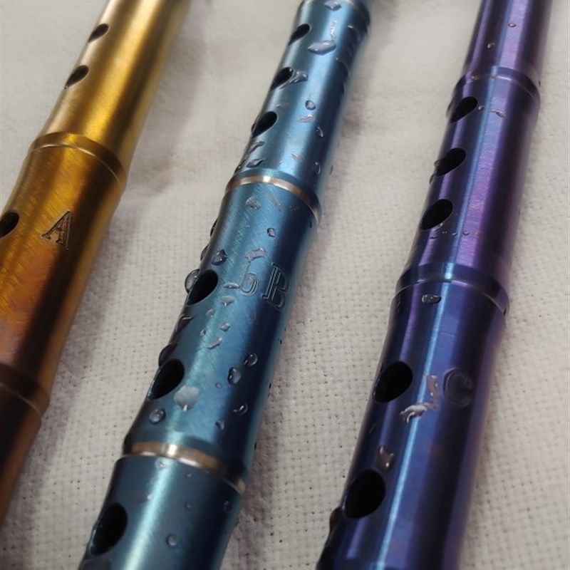 金属短箫纯钛材质弈心手工制作袖珍便携大音量音色怕损坏