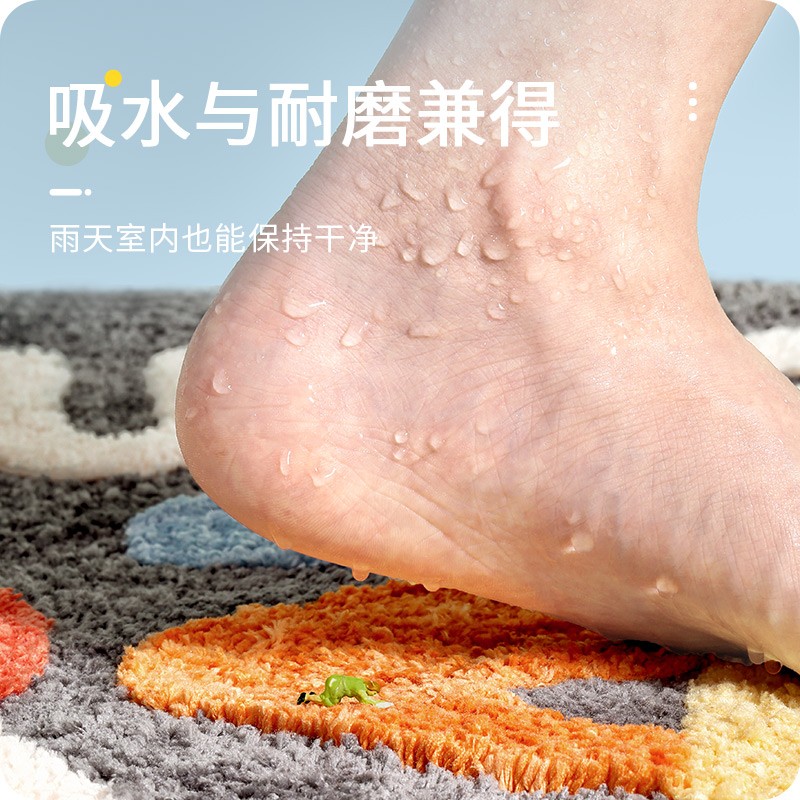 入户门地垫进门玄关门垫家用门口可爱脚垫子门厅室内卡通地毯夏季