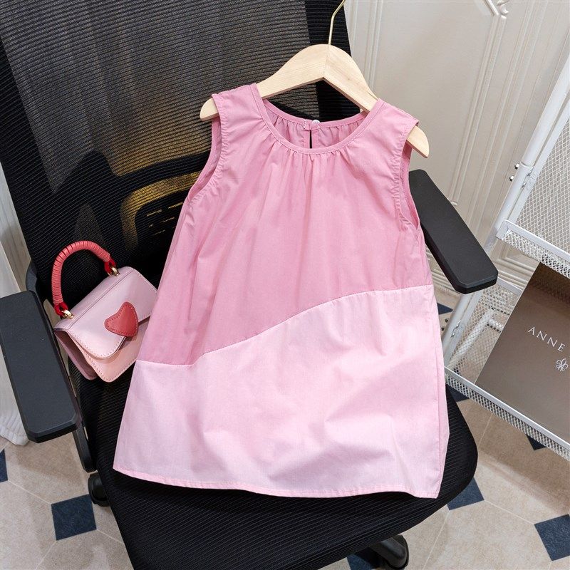 儿童连衣裙甜美女童2024新款时尚休闲拼色裙子宝宝无袖宽松背心裙,童装/婴儿装/亲子装,连衣裙,淘宝优惠券,粉丝福利购,淘宝优惠卷