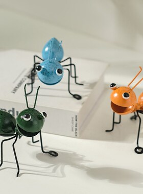 花园庭院装饰田园动物蚂蚁摆件拍照道具创意铁艺壁挂墙饰