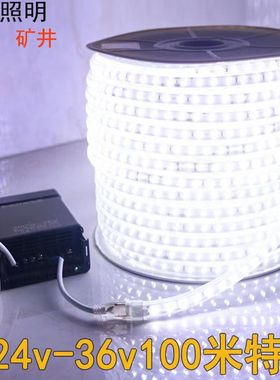 24Vled灯带防水户外广告工程亮化36V工地矿工地下室隧道照明白光