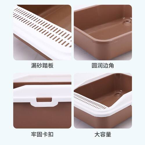简易猫砂盆特大号30-40-50-60斤超大号缅因猫高围栏老年猫加大