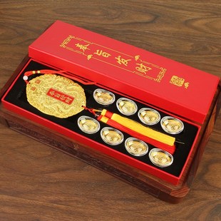 奉旨发财龙年车挂挂件龙凤呈祥许愿牌招财发财家居金属摆件工艺品