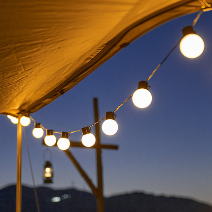 户外露营氛围灯防水led大圆球彩灯串灯天幕帐篷装饰夜市摆摊布置