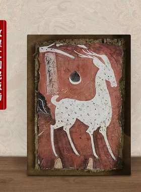 敦煌泥板画文创手工墙皮画手绘装饰画家居摆件泥版画版画国潮礼品