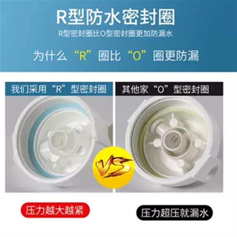10寸滤瓶前置过滤器家用大白瓶净水器透明瓶PP棉滤芯通用配件图片