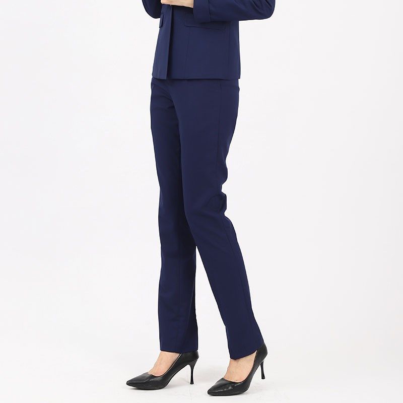 雷克萨斯4S店西裤女士长裤宝蓝色修身免烫秋冬加绒加厚工作服西裤
