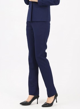 雷克萨斯4S店西裤女士长裤宝蓝色修身免烫秋冬加绒加厚工作服西裤