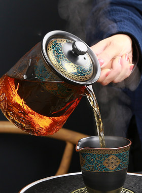 陶明堂陶瓷煮茶壶电陶炉煮茶器家用办公室小型泡茶功夫茶具套装
