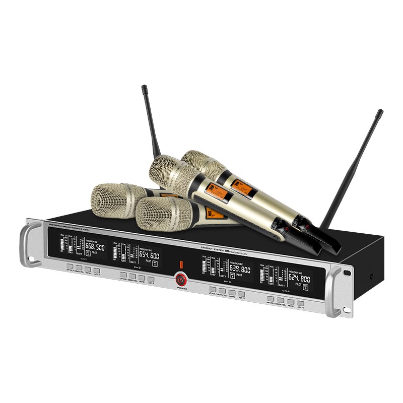 无线话筒一拖四领夹式舞台演出麦克风家用唱歌婚庆会议胸麦耳麦