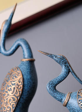 仙鹤摆件装饰品中式乔迁新居礼物家居客厅电视柜玄关桌面结婚礼物