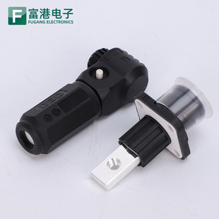 60A-350A大电流单芯储能连接器动力储能连接器穿墙式电源输出接头