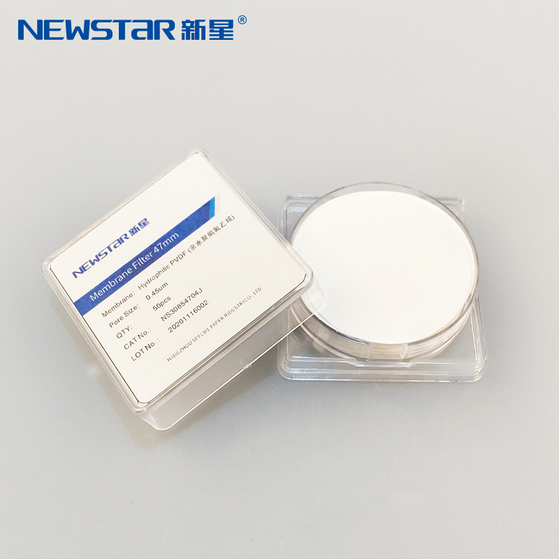 亲水聚偏氟乙烯微孔滤膜PVDF膜聚偏氟乙烯膜亲水膜47 50 60mm孔