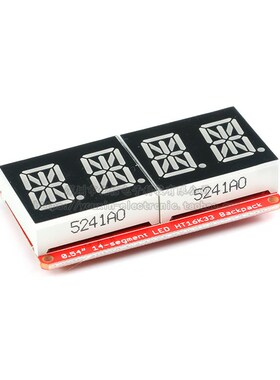 0.54寸 4位米字数码管显示模块 I2C控制VK16K33 红/翠绿/橙色