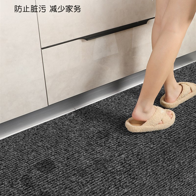 厨房地垫防滑防油可擦免洗脚垫吸水吸油垫子防水耐脏整铺专用地毯