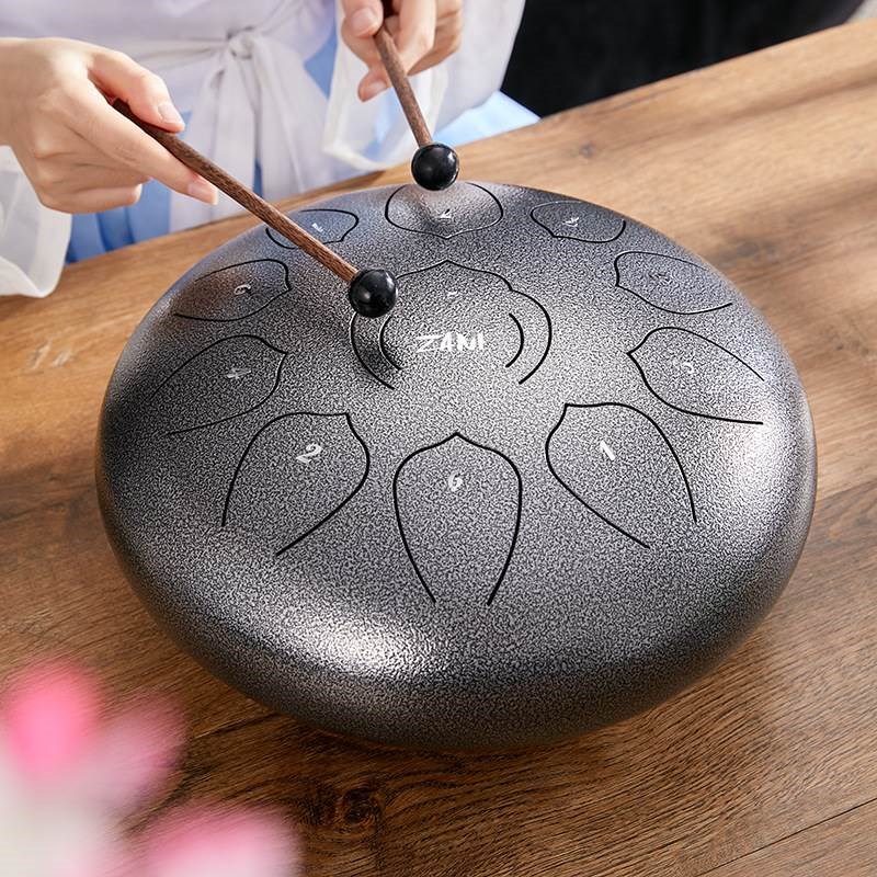 zani空灵鼓10寸11音无忧鼓成人儿童初学钢舌鼓打击乐器送曲谱鼓槌