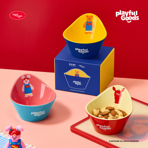 有点淘气wiggle wiggle异形碗2026新款联名创意不规则陶瓷餐具