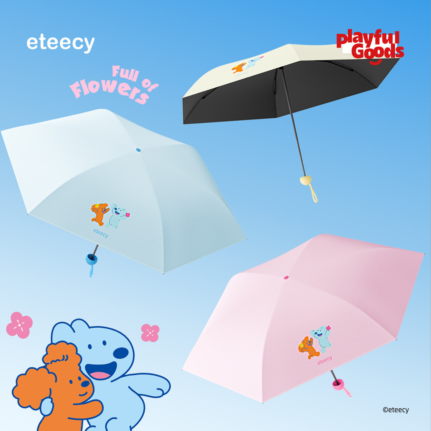 Eteecy太阳伞防紫外线晴雨两用图片