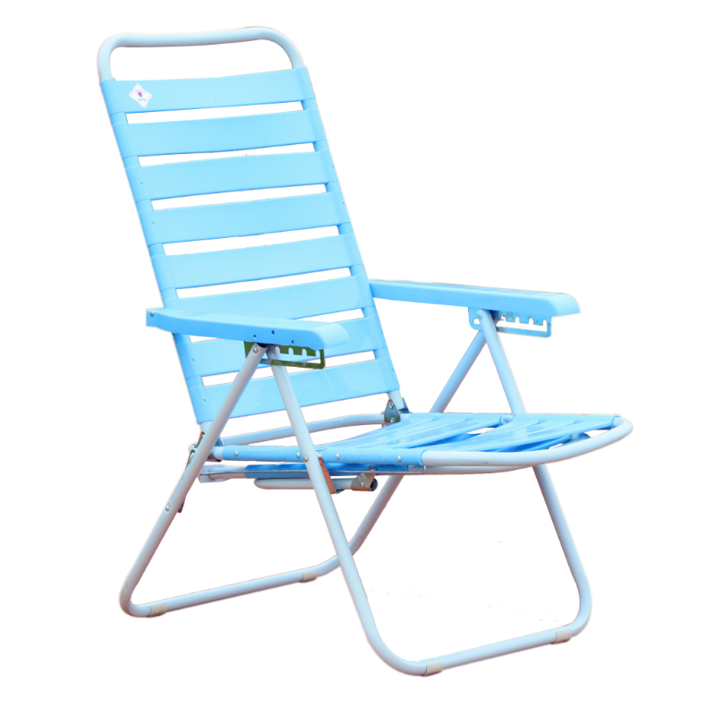 躺椅折叠椅塑料靠睡椅红钻王蓝白胶沙滩椅午休懒人舒适休闲椅