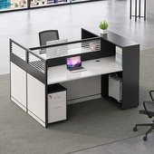 职员办公桌现代工位办公室屏风人位电脑卡座办公桌椅