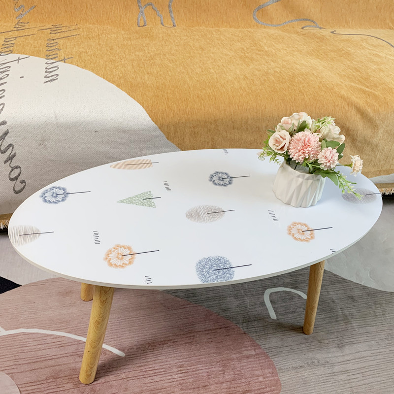 椭圆形茶几桌布花纹垫子防水防烫PVC餐桌垫家用软玻璃客厅家用