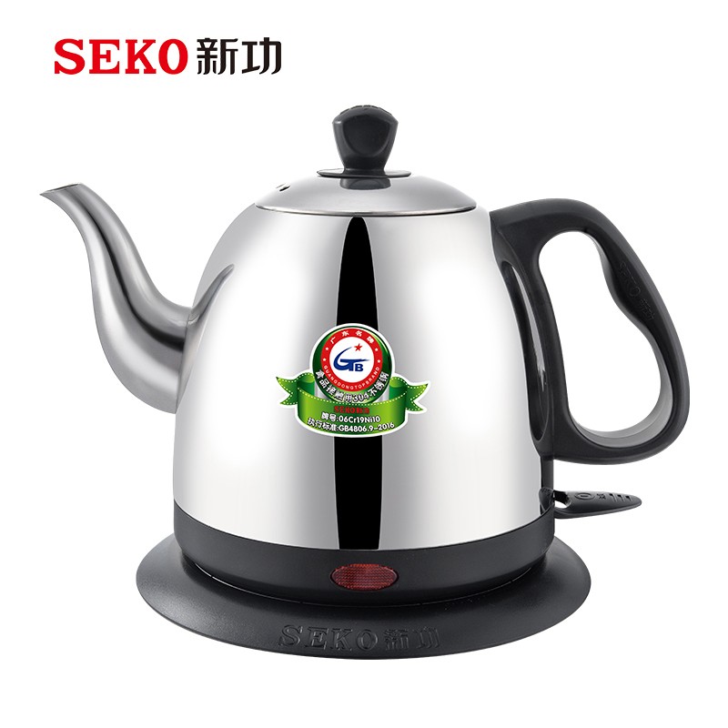 新功S5家用烧水壶304不锈钢电热水壶专用泡茶壶煮水壶长嘴电水壶