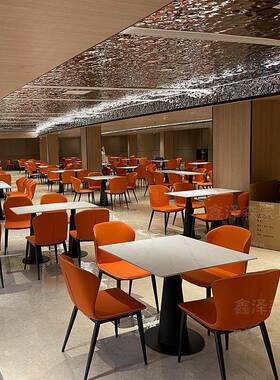 多功能餐厅网红餐饮店卡座沙发岩板饭堂火锅桌烧烤小吃店桌椅组合