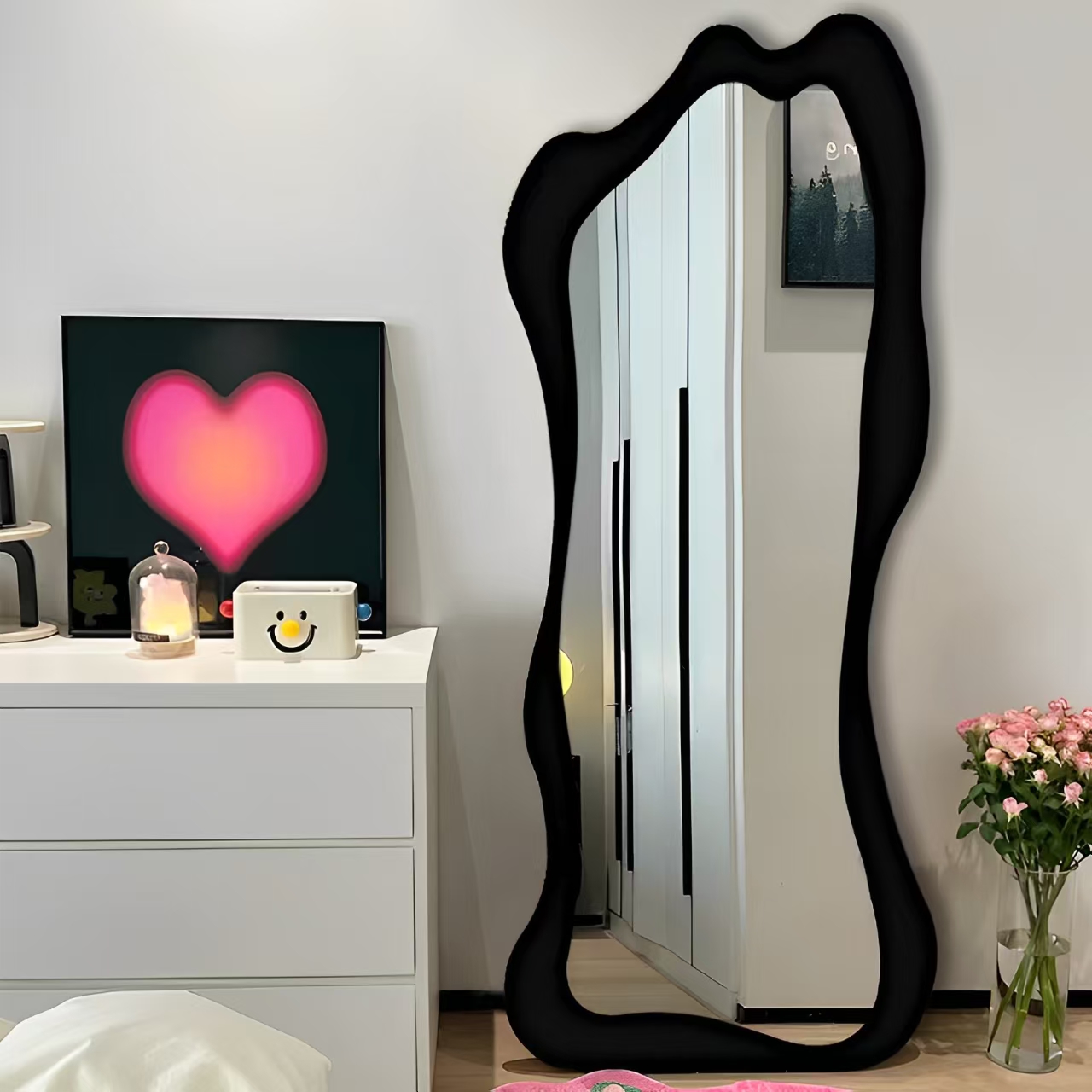 北欧艺术全身镜落地镜家用穿衣镜