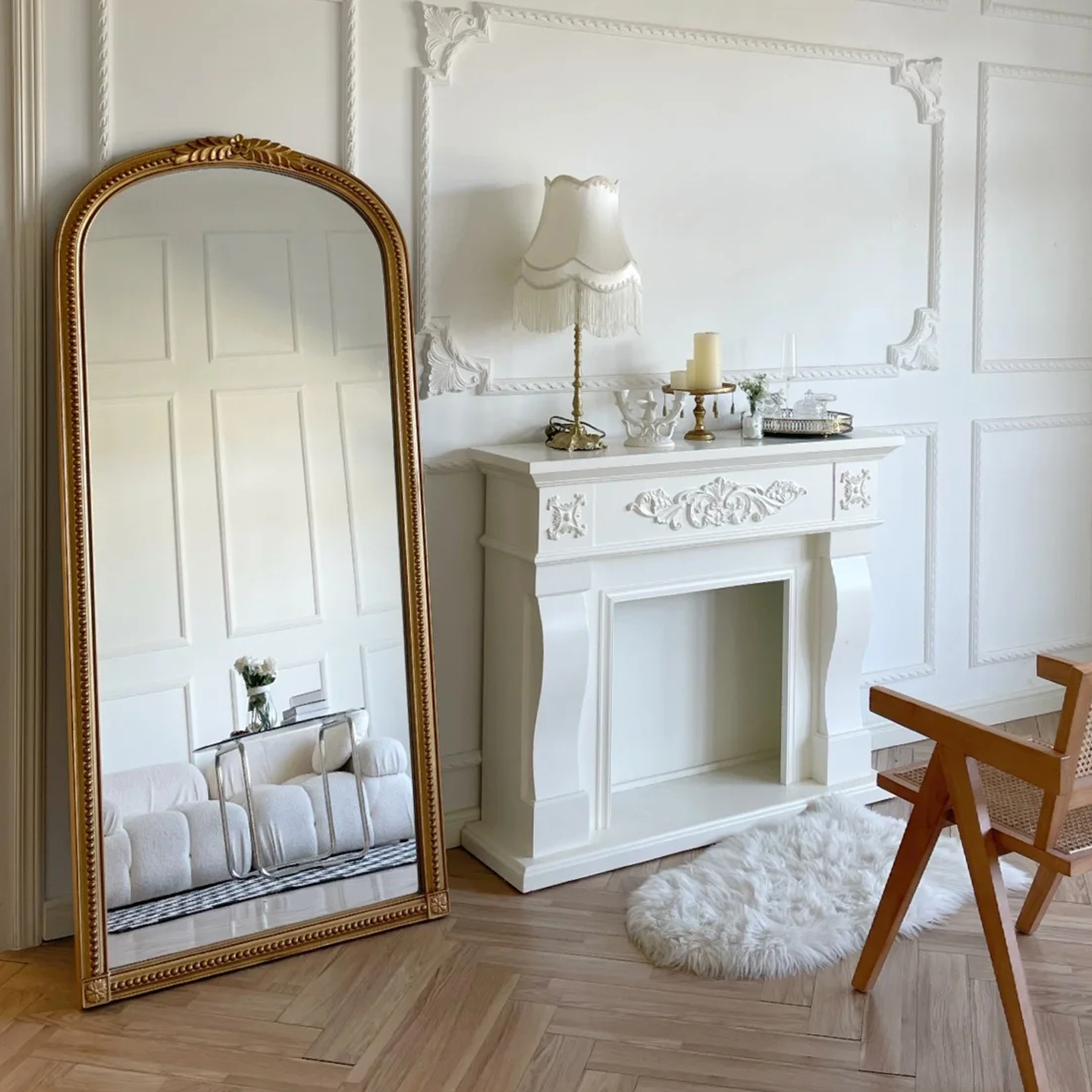 法式复古全身镜家用落地镜设计师