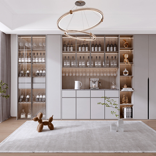 酒柜门玻璃门铝框极简玻璃门窄边门板钢化橱柜玻璃柜门定制