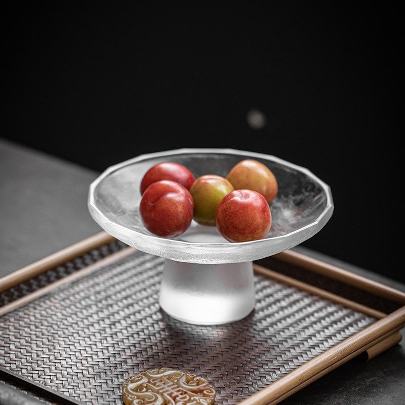 冰冻烧琉璃茶点盘脚复古茶道点心碟盘糕点干果零食盘