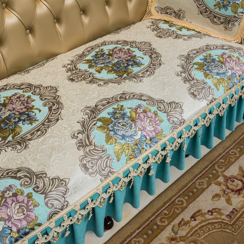 欧式沙发垫高档奢华防滑四季通用皮沙发坐垫123组合三件套 扶手巾