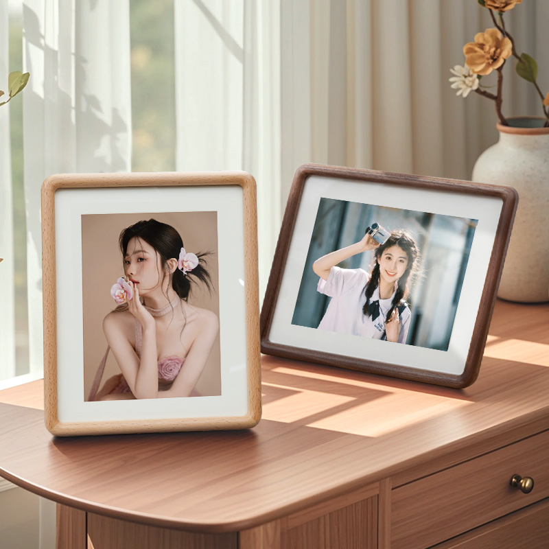 相框摆台实木照片定制加打印洗相片制作做成相册摆件高级感六8寸