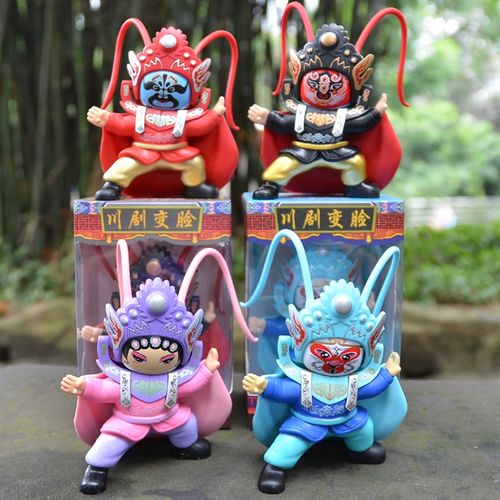 新款变脸娃娃熊猫玩偶 川剧脸谱公仔 戏剧换脸娃娃磨砂款礼品